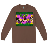 Chestnut mardi gras Leopard and heart Long Sleeve Tee - AdoDesignShop