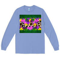 Colony Blue mardi gras Leopard and heart Long Sleeve Tee - AdoDesignShop