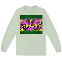 Matcha mardi gras Leopard and heart Long Sleeve Tee - AdoDesignShop