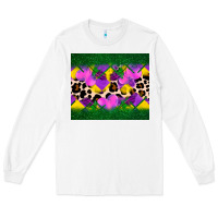 White mardi gras Leopard and heart Long Sleeve Tee - AdoDesignShop