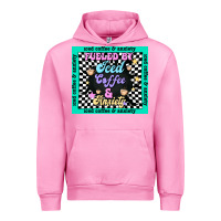Fuchsia Pink fueled by ıced coffee and anxiety Urban Hoodie - TumblerDesignByShophia