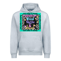 Heather Grey fueled by ıced coffee and anxiety Urban Hoodie - TumblerDesignByShophia