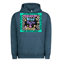 Pigment Midnight Navy fueled by ıced coffee and anxiety Urban Hoodie - TumblerDesignByShophia
