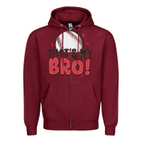 Burgundy that's my bro Zipper Hoodie - MaliasSmallBusiness