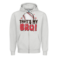 Dove Grey that's my bro Zipper Hoodie - MaliasSmallBusiness