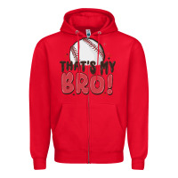 Red that's my bro Zipper Hoodie - MaliasSmallBusiness