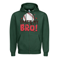 Sports Green that's my bro Zipper Hoodie - MaliasSmallBusiness