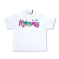 White mommy Urban Heavy Tee - JahusDesignShop