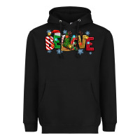 Black Christmas Believe Heavyweight Hoodie - MaliasSmallBusiness