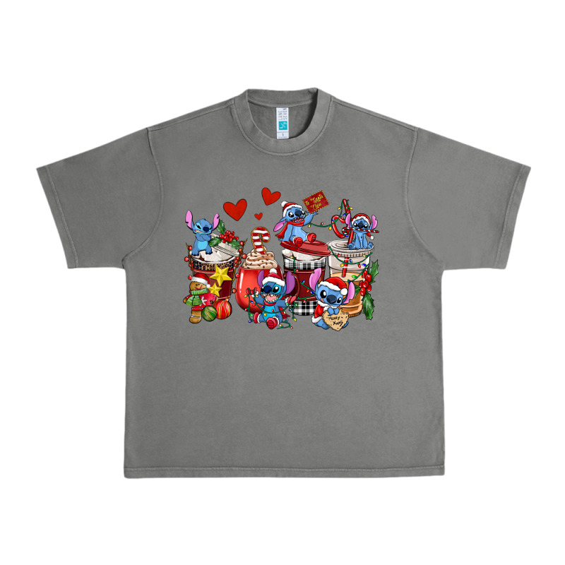 Christmas Stitch Coffee Cups Urban Heavy Tee by AdoDesignShop | Teevron