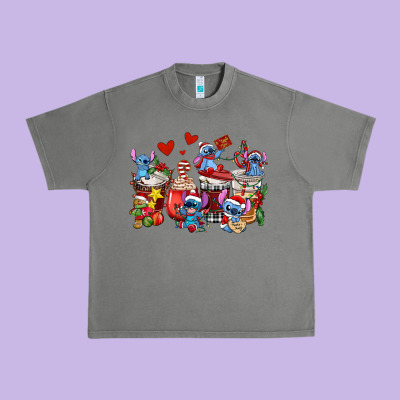 Christmas Stitch Coffee Cups Urban Heavy Tee Designed By Adodesignshop