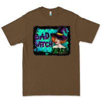 Cacao Halloween Bad Witch Vibes Watercolor Premium Tee - RanaPortraitStore