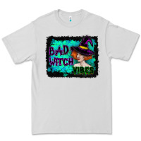 Dove Grey Halloween Bad Witch Vibes Watercolor Premium Tee - RanaPortraitStore
