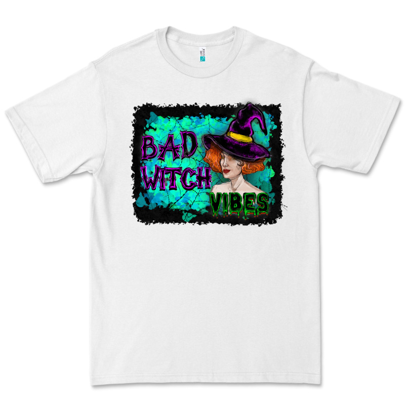 Halloween Bad Witch Vibes Watercolor Premium Tee by RanaPortraitStore | Teevron