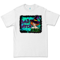 White Halloween Bad Witch Vibes Watercolor Premium Tee - RanaPortraitStore