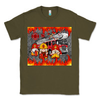Army Green fire truck gnomes Classic Tee - Artiststas
