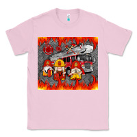 Bubblegum Pink fire truck gnomes Classic Tee - Artiststas