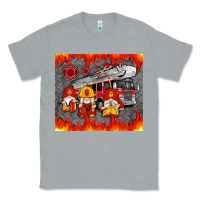 Heather Grey fire truck gnomes Classic Tee - Artiststas