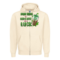 Sandshell iced coffee and luck Zipper Hoodie - MaliasSmallBusiness