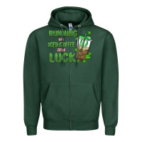 Sports Green iced coffee and luck Zipper Hoodie - MaliasSmallBusiness