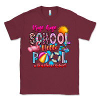 Burgundy Bye Bye School Hello Pool Teacher  Squad Classic Tee - CowhideDigitalArt