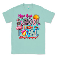 Seafoam Bye Bye School Hello Pool Teacher  Squad Classic Tee - CowhideDigitalArt