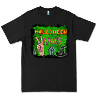 Black Watercolor Halloween Vibes Premium Tee - RanaPortraitStore