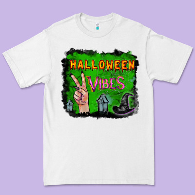 Premium Tee Watercolor Halloween Vibes