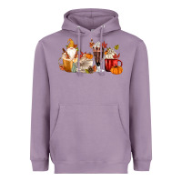 Lavender Fall Gnome Coffee Cups Heavyweight Hoodie - MaliasSmallBusiness