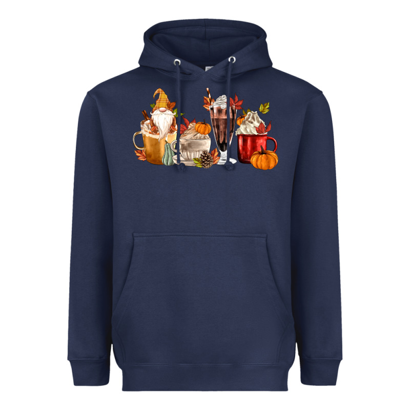 Fall Gnome Coffee Cups Heavyweight Hoodie by MaliasSmallBusiness | Teevron