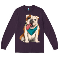 Plum english bulldog Long Sleeve Tee - Artiststas