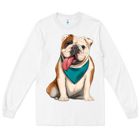 White english bulldog Long Sleeve Tee - Artiststas