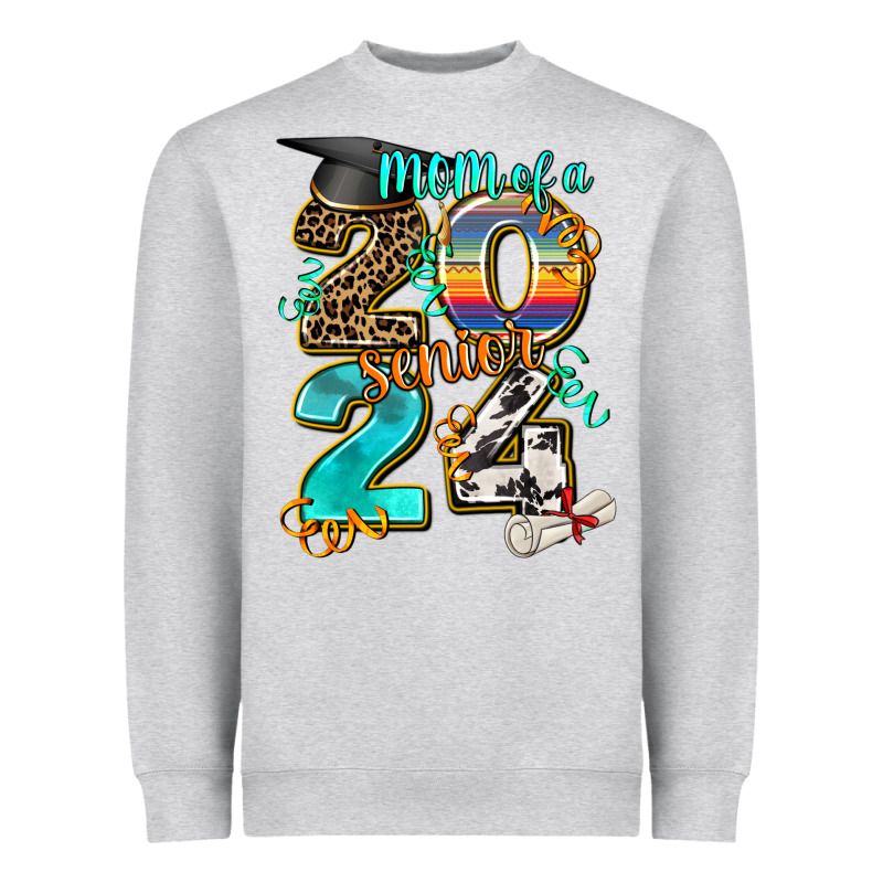 2024 Graduate Leopard Heavyweight Sweatshirt by AdoDesignShop | Teevron