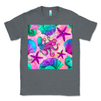 Charcoal Heather summer beach seamless pattern Classic Tee - BundleAndBundleShop