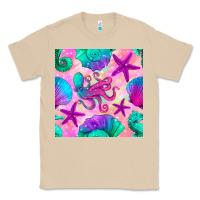 Mushroom summer beach seamless pattern Classic Tee - BundleAndBundleShop