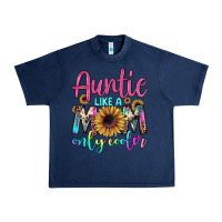 Navy auntie like a mom Urban Heavy Tee - JahusDesignShop