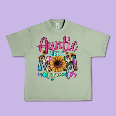 Auntie Like A Mom Urban Heavy Tee Designed By Jahusdesignshop