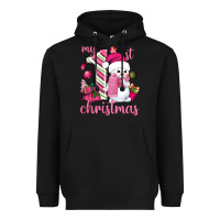 My 1st. Pink Christmas With Cute Snowman Heavyweight Hoodie | Teevron