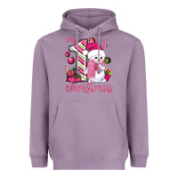 Lavender My 1st. pink Christmas with cute snowman Heavyweight Hoodie - NancyCooperArtShop