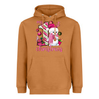 Meerkat My 1st. pink Christmas with cute snowman Heavyweight Hoodie - NancyCooperArtShop
