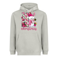 Moon Dust My 1st. pink Christmas with cute snowman Heavyweight Hoodie - NancyCooperArtShop