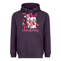 Plum My 1st. pink Christmas with cute snowman Heavyweight Hoodie - NancyCooperArtShop