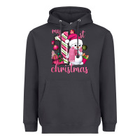 Smoke My 1st. pink Christmas with cute snowman Heavyweight Hoodie - NancyCooperArtShop