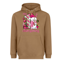 Toasted Coconut My 1st. pink Christmas with cute snowman Heavyweight Hoodie - NancyCooperArtShop