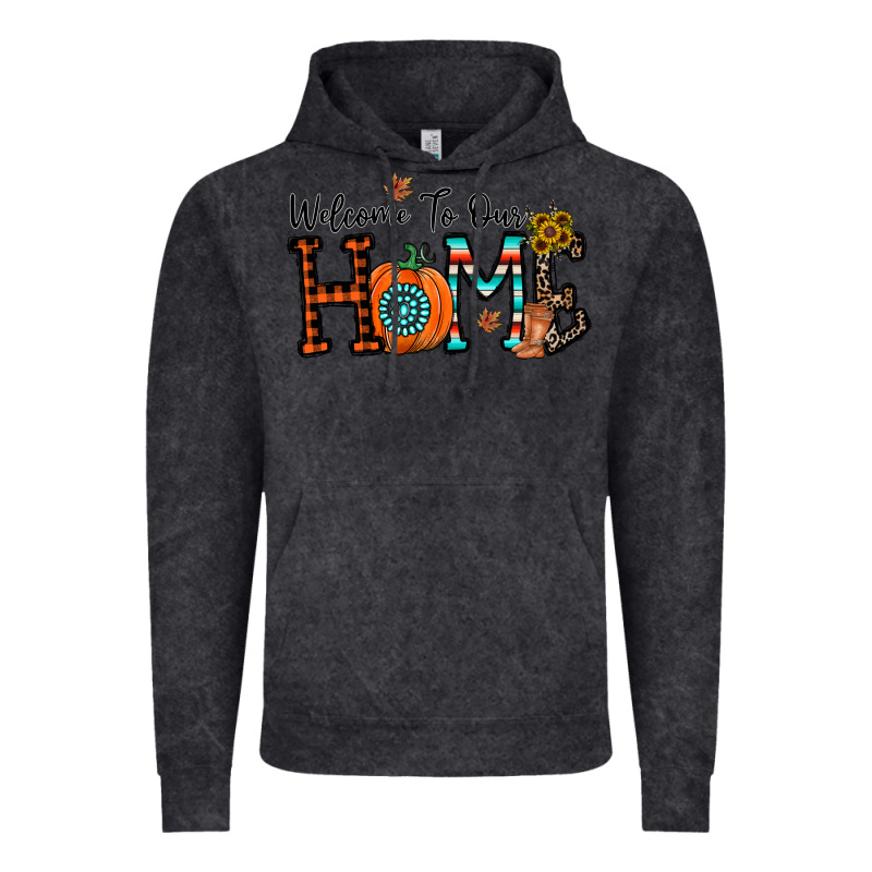 Welcome To Our Home Vintage Hoodie by CowhideDigitalArt | Teevron