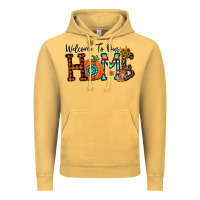 Vintage Mustard welcome to our home Vintage Hoodie - CowhideDigitalArt