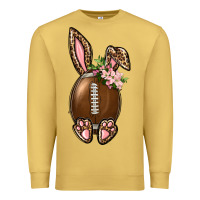 Antique Gold American Football Easter Bunny Premium Sweatshirt - BundleAndBundleShop