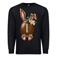 Black American Football Easter Bunny Premium Sweatshirt - BundleAndBundleShop