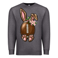 Charcoal Heather American Football Easter Bunny Premium Sweatshirt - BundleAndBundleShop