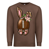 Chestnut American Football Easter Bunny Premium Sweatshirt - BundleAndBundleShop